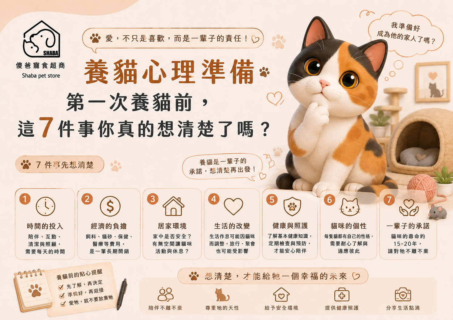 養貓心理準備