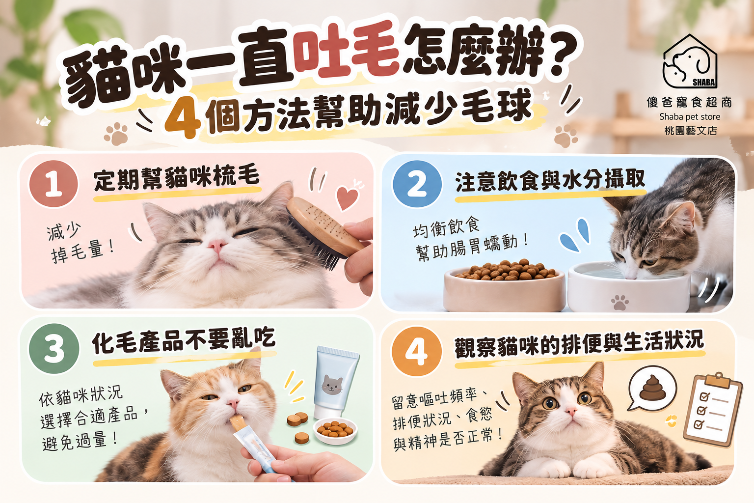 貓咪吐毛