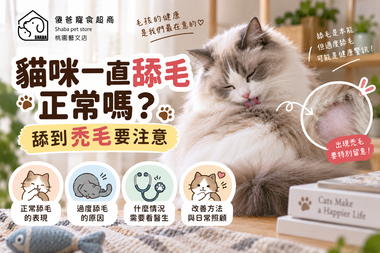 貓咪一直舔毛