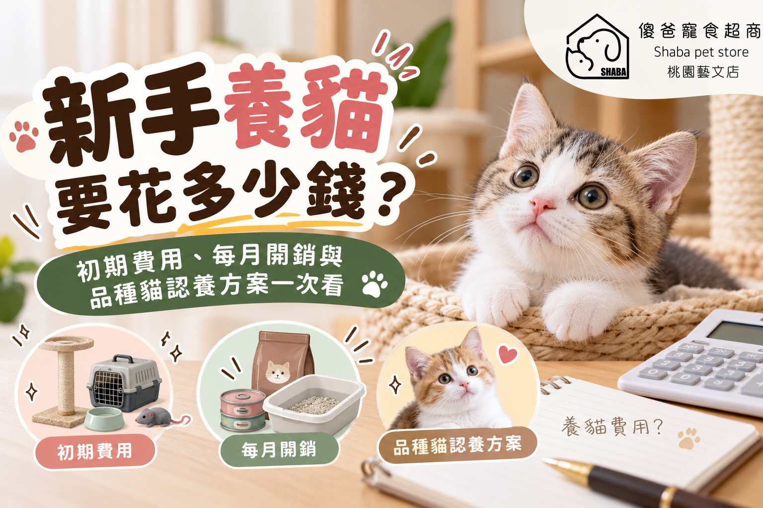 新手養貓要花多少錢